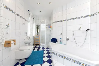 Ein Badezimmer in der Unterkunft Monis Ferienwohnung