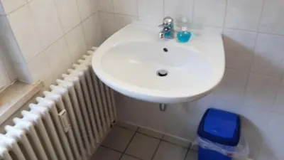 Ein Badezimmer in der Unterkunft Villa Goldbrunnen Ferienwohnung 3