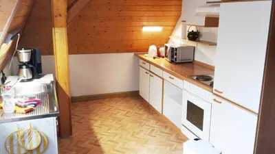 Küche/Küchenzeile in der Unterkunft Villa Goldbrunnen Ferienwohnung 3