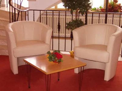 Ein Sitzbereich in der Unterkunft Hotel IGEL GbR