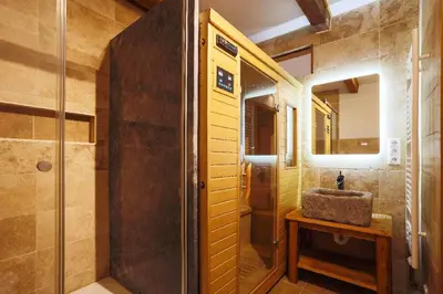 Ein Badezimmer in der Unterkunft Am Rückerlhof