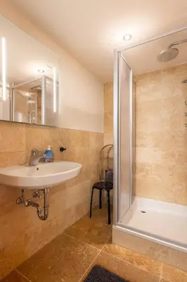 Ein Badezimmer in der Unterkunft Am Rückerlhof