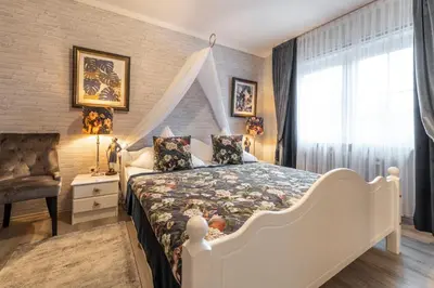 Ein Bett oder Betten in einem Zimmer der Unterkunft Pension Zweck