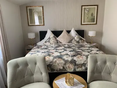 Ein Bett oder Betten in einem Zimmer der Unterkunft Pension Zweck