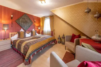Ein Bett oder Betten in einem Zimmer der Unterkunft Pension Zweck