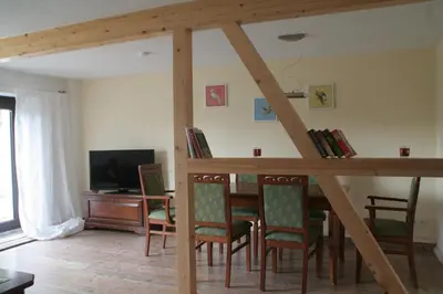 TV/Unterhaltungsangebot in der Unterkunft Ferienhaus Geipel