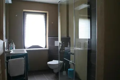 Ein Badezimmer in der Unterkunft Ferienhaus Geipel