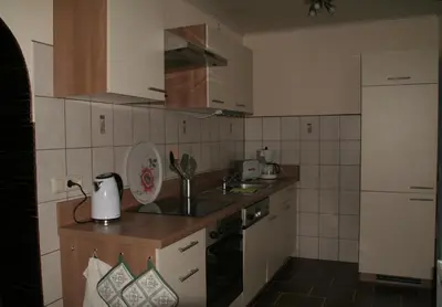 Küche/Küchenzeile in der Unterkunft Ferienhaus Geipel