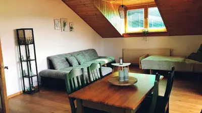 Ein Sitzbereich in der Unterkunft Ferienwohnung Lex