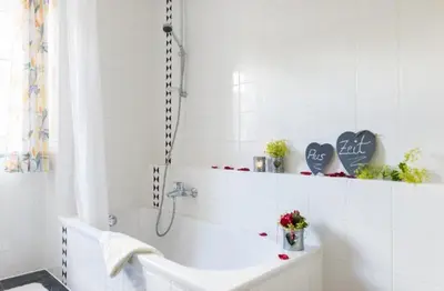Ein Badezimmer in der Unterkunft ausZEIT - Ihr Sibyllenbad Gästehaus