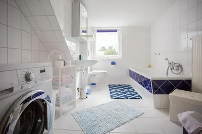 Ein Badezimmer in der Unterkunft Gaststätte & Pension Waldquell
