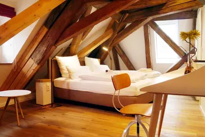 Ein Bett oder Betten in einem Zimmer der Unterkunft Hollerhöfe - Zu Gast im Dorf Betriebsgesellschaft mbH
