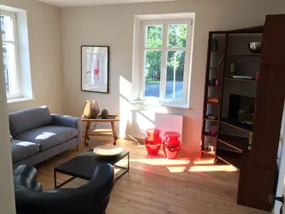 Ein Sitzbereich in der Unterkunft Villa Friedrich
