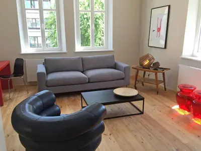 Ein Sitzbereich in der Unterkunft Villa Friedrich