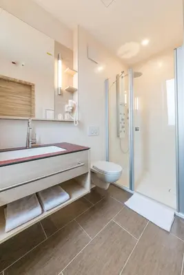 Ein Badezimmer in der Unterkunft Hotel WITT am See