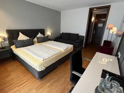 Ein Bett oder Betten in einem Zimmer der Unterkunft Zum Waldnaabtal