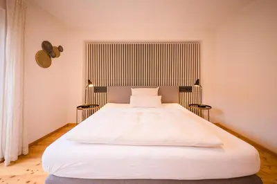 Ein Bett oder Betten in einem Zimmer der Unterkunft Brauereigasthof-Jakob
