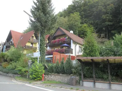 Ein Garten an der Unterkunft Apartments in Behringersmühle