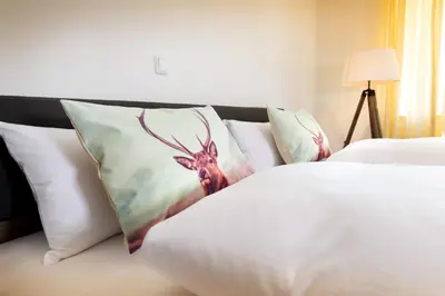Ein Bett oder Betten in einem Zimmer der Unterkunft Ferienhaus Schlamminger