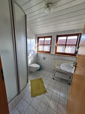 Ein Badezimmer in der Unterkunft Kösseineblick