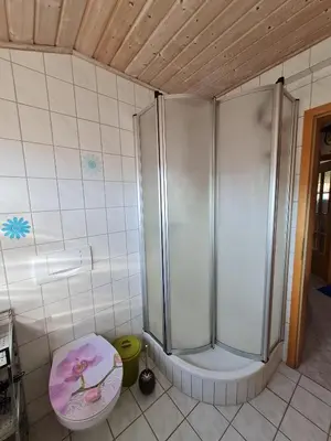 Ein Badezimmer in der Unterkunft Kösseineblick