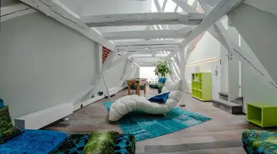 Ein Sitzbereich in der Unterkunft Villa Johner