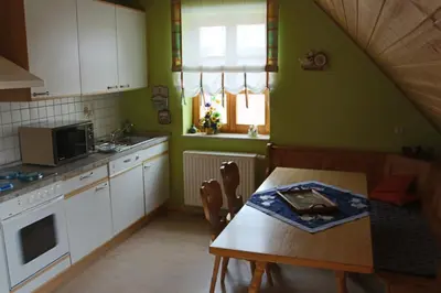 Küche/Küchenzeile in der Unterkunft Grießlhof