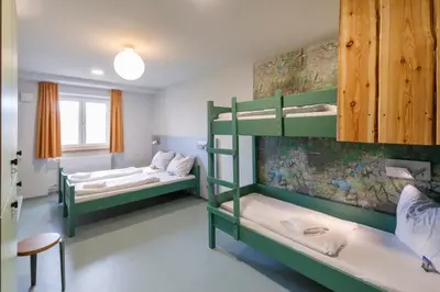 Ein Bett oder Betten in einem Zimmer der Unterkunft Jugendherberge Furth im Wald