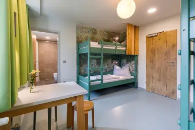 Ein Bett oder Betten in einem Zimmer der Unterkunft Jugendherberge Furth im Wald