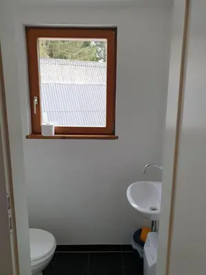 Ein Badezimmer in der Unterkunft Erzgebirgsidyll