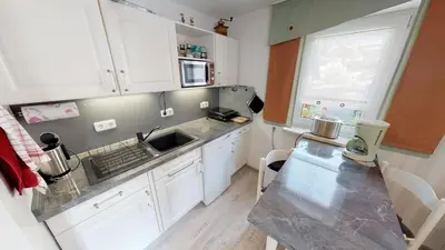 Küche/Küchenzeile in der Unterkunft Ferienwohnung Wild