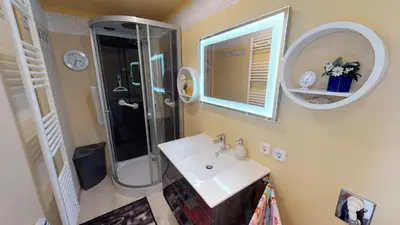 Ein Badezimmer in der Unterkunft Ferienwohnung Wild