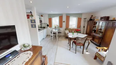 Küche/Küchenzeile in der Unterkunft Ferienwohnung Wild