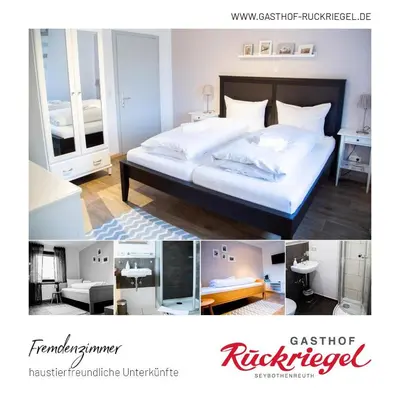 Ein Bett oder Betten in einem Zimmer der Unterkunft Gasthof Ruckriegel