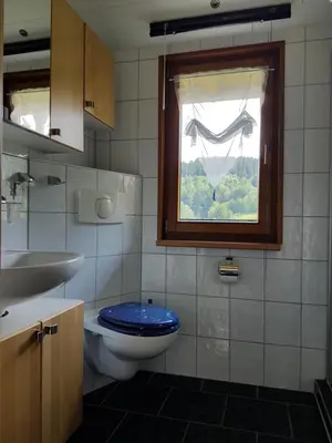Ein Badezimmer in der Unterkunft Haus Talsperreneck