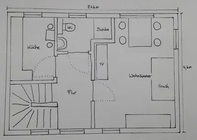 Grundriss der Unterkunft Haus Talsperreneck