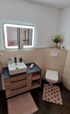 Ein Badezimmer in der Unterkunft Ferienwohnung 