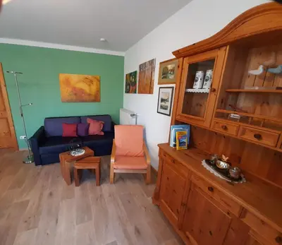 Ein Sitzbereich in der Unterkunft Ferienwohnung Beate Zierer