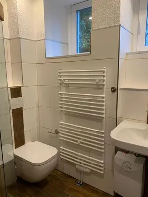Ein Badezimmer in der Unterkunft Ferienhaus Kaufmanns Cafe