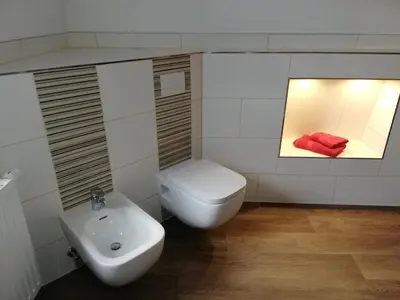 Ein Badezimmer in der Unterkunft Ferienhaus Kaufmanns Cafe