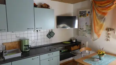 Küche/Küchenzeile in der Unterkunft Ferienwohnung Wasserfloh