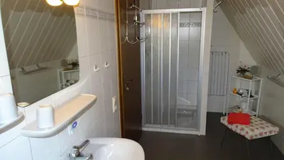 Ein Badezimmer in der Unterkunft Ferienwohnung Wasserläufer