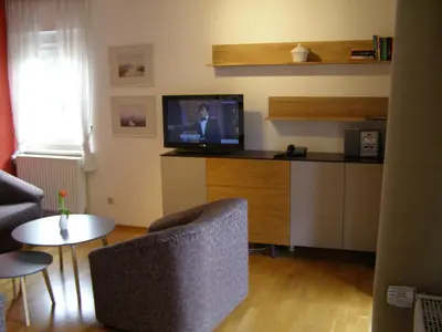 Küche/Küchenzeile in der Unterkunft Park-Villa, Therme und Kurpark
