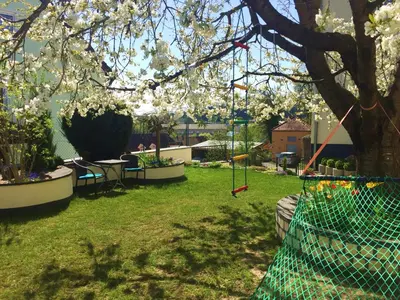 Ein Garten an der Unterkunft Ferienwohnung am Schloss