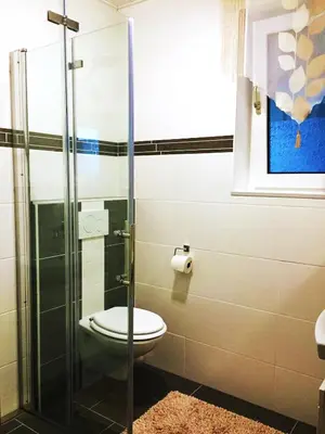 Ein Badezimmer in der Unterkunft Ferienwohnung am Schloss