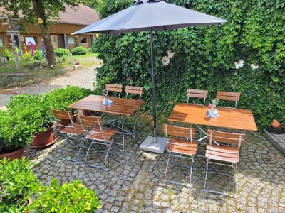 Ein Garten an der Unterkunft Landhotel Großeiberhof