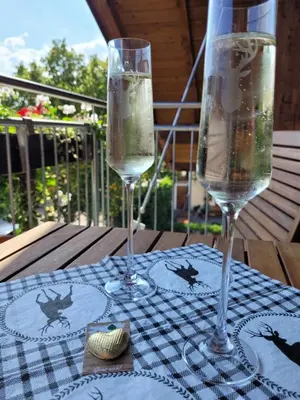 Getränke in der Unterkunft Landhotel Großeiberhof