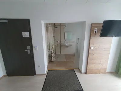 Ein Badezimmer in der Unterkunft Schlabecks 'Fränkischer Hof' -- Pegnitz-Garni-Hotel