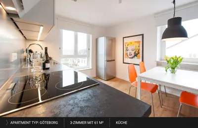 Küche/Küchenzeile in der Unterkunft HEJ Apartments Bayreuth