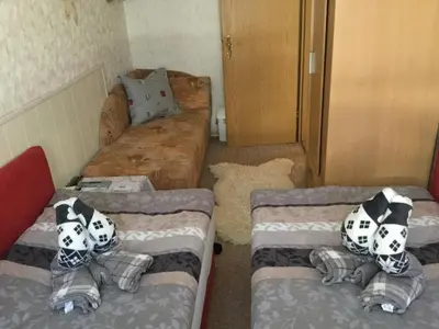 Ein Sitzbereich in der Unterkunft Ferienwohnung in Oberwiesenthal